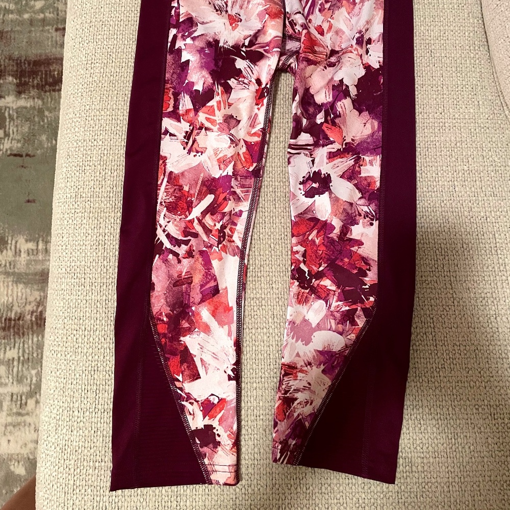 Floral yoga\workout leggings, Size: Small